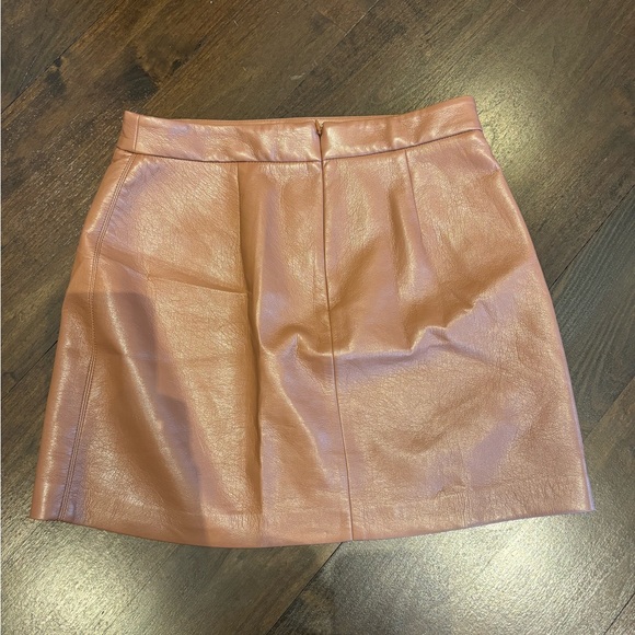 Aritzia Wilfred brown leather mini skirt - Picture 2 of 4